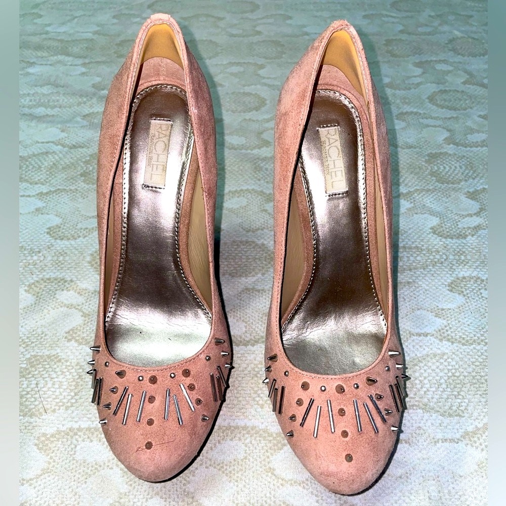 Rachel Roy “Lenaya” Blush Light Pink Suede Heels